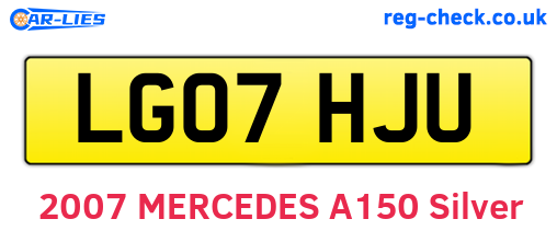 LG07HJU are the vehicle registration plates.