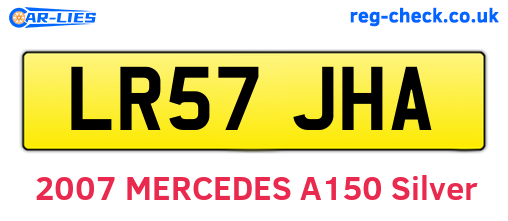 LR57JHA are the vehicle registration plates.