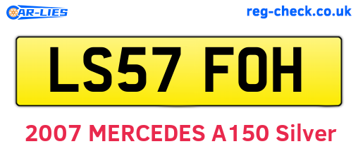LS57FOH are the vehicle registration plates.