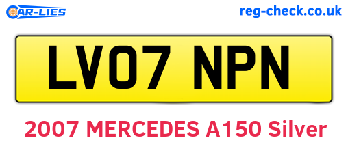 LV07NPN are the vehicle registration plates.