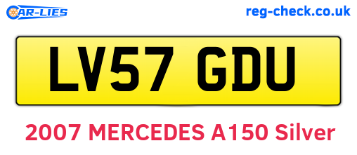 LV57GDU are the vehicle registration plates.