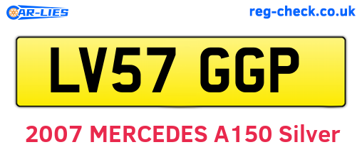 LV57GGP are the vehicle registration plates.