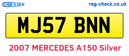 MJ57BNN are the vehicle registration plates.