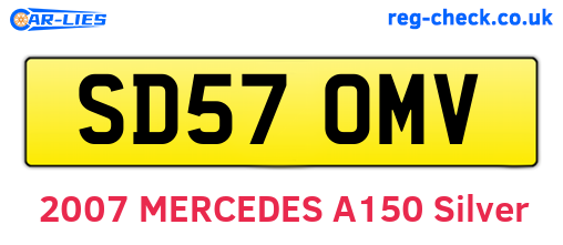 SD57OMV are the vehicle registration plates.