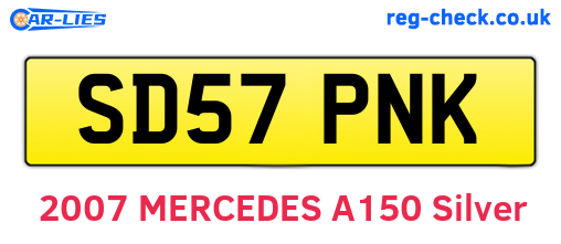 SD57PNK are the vehicle registration plates.