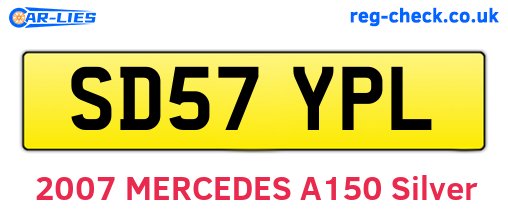 SD57YPL are the vehicle registration plates.