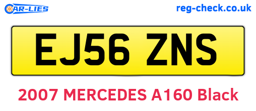 EJ56ZNS are the vehicle registration plates.