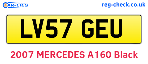 LV57GEU are the vehicle registration plates.