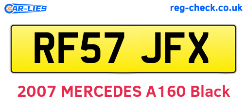 RF57JFX are the vehicle registration plates.