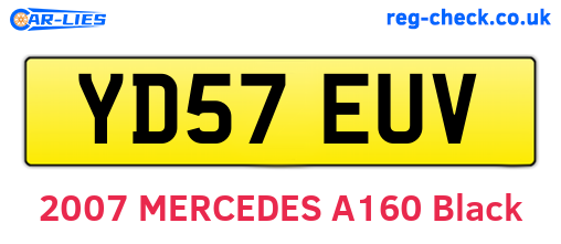 YD57EUV are the vehicle registration plates.