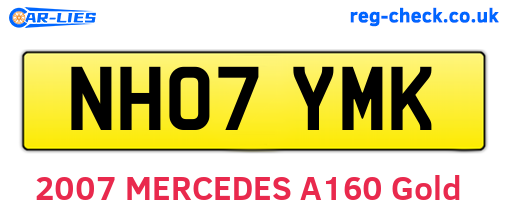 NH07YMK are the vehicle registration plates.