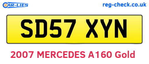 SD57XYN are the vehicle registration plates.