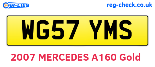 WG57YMS are the vehicle registration plates.