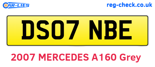DS07NBE are the vehicle registration plates.