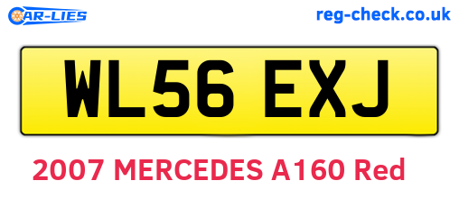 WL56EXJ are the vehicle registration plates.