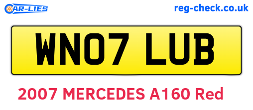 WN07LUB are the vehicle registration plates.