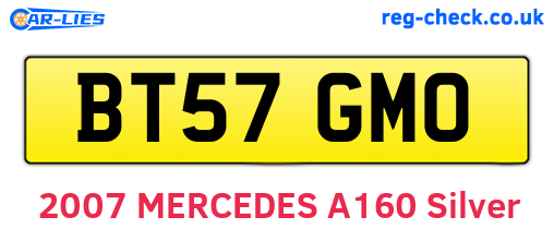 BT57GMO are the vehicle registration plates.