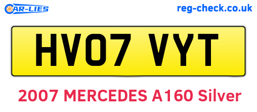 HV07VYT are the vehicle registration plates.