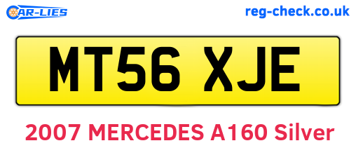 MT56XJE are the vehicle registration plates.