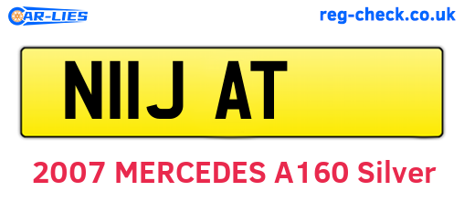 N11JAT are the vehicle registration plates.