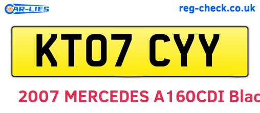 KT07CYY are the vehicle registration plates.