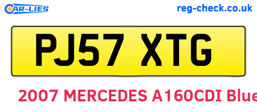 PJ57XTG are the vehicle registration plates.