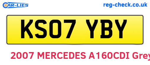 KS07YBY are the vehicle registration plates.