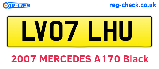 LV07LHU are the vehicle registration plates.
