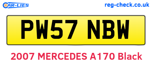 PW57NBW are the vehicle registration plates.