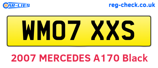 WM07XXS are the vehicle registration plates.
