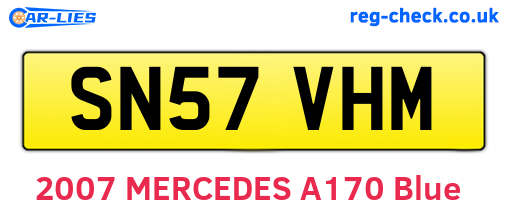 SN57VHM are the vehicle registration plates.