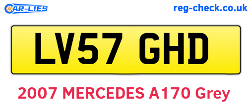 LV57GHD are the vehicle registration plates.