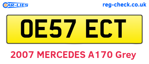 OE57ECT are the vehicle registration plates.