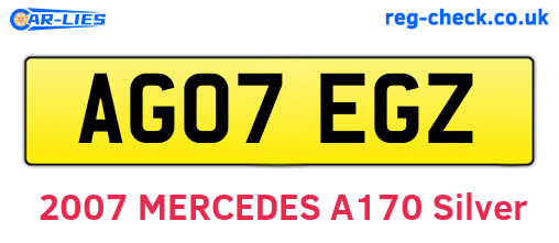 AG07EGZ are the vehicle registration plates.