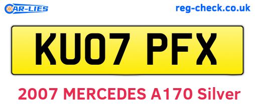 KU07PFX are the vehicle registration plates.