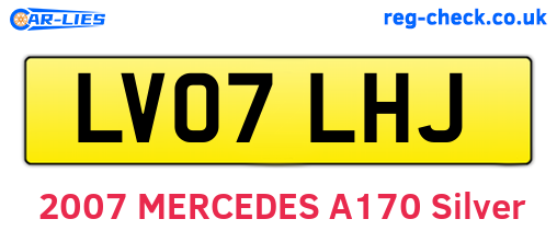 LV07LHJ are the vehicle registration plates.