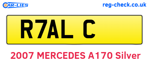 R7ALC are the vehicle registration plates.
