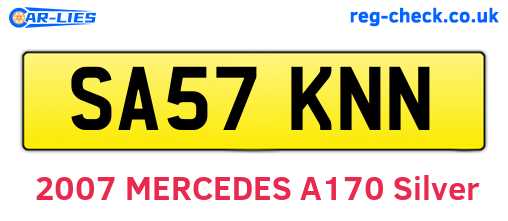 SA57KNN are the vehicle registration plates.
