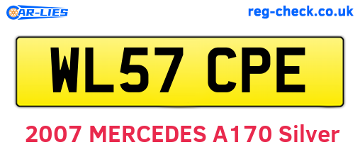 WL57CPE are the vehicle registration plates.