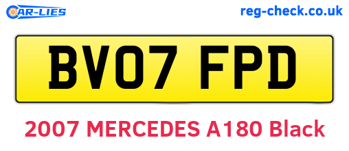 BV07FPD are the vehicle registration plates.