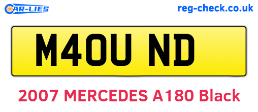 M40UND are the vehicle registration plates.