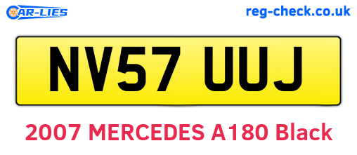NV57UUJ are the vehicle registration plates.