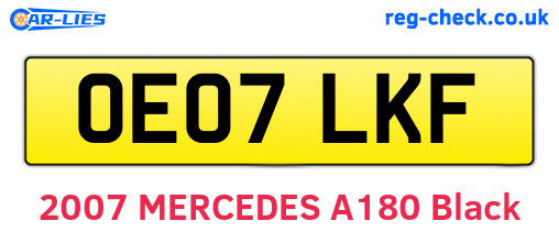 OE07LKF are the vehicle registration plates.