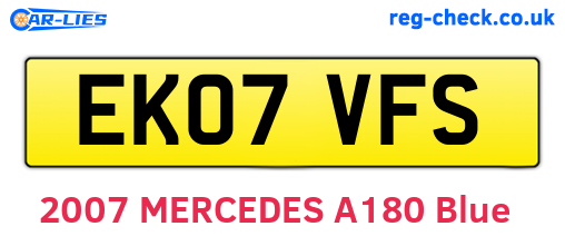 EK07VFS are the vehicle registration plates.