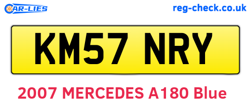 KM57NRY are the vehicle registration plates.