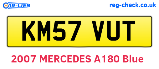 KM57VUT are the vehicle registration plates.