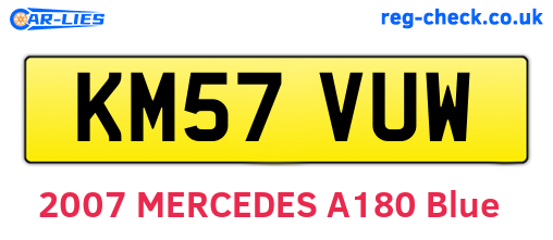 KM57VUW are the vehicle registration plates.