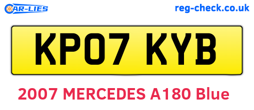 KP07KYB are the vehicle registration plates.