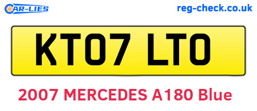 KT07LTO are the vehicle registration plates.