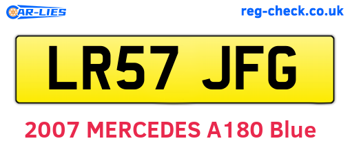 LR57JFG are the vehicle registration plates.